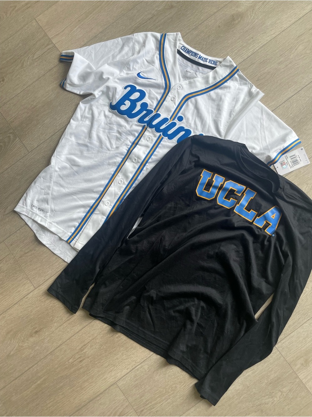 Nike Black Tee with Blue and Gold UCLA Lettering